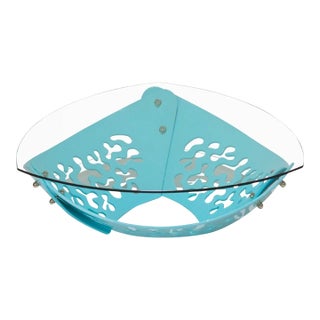 Key Largo Conversation Table in Aqua-Lacquered Bent Poplar by Stephen Courtney For Sale