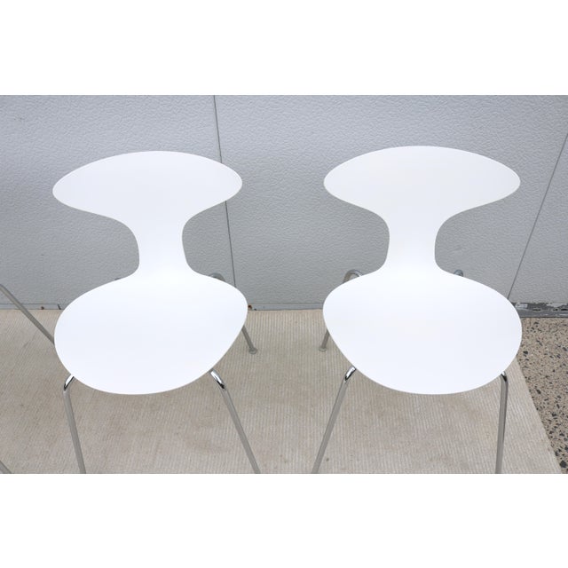 Modern Ross Lovegrove for Bernhardt Design Orbit Stacking Dining Chairs Set of 4 For Sale - Image 14 of 18
