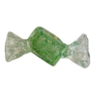 Vintage Murano Style Glass Wrapped Candy Paperweight For Sale