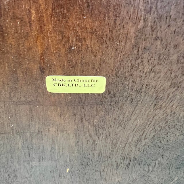 Wood Vintage British Colonial Style Bamboo and Grasscloth Nightstand Storage Chest. For Sale - Image 7 of 12