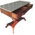Vintage Victorian Lyre Base Foyer Console Table With Granite/Marble Top For Sale - Image 9 of 12