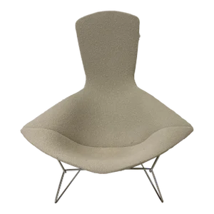 1960s Knoll Bertoia Bird Lounge Chair in Neutral Boucle
