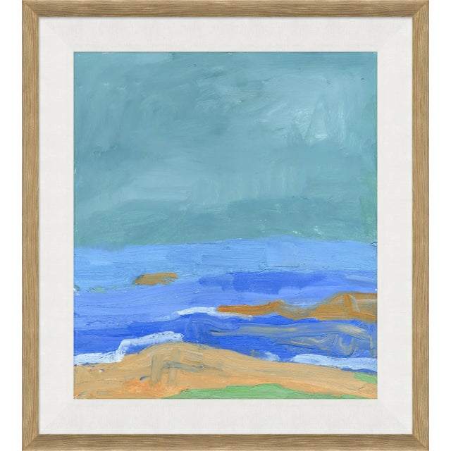 Coastal Making Waves I Canvas - Hand Embellished Framed Art For Sale - Image 3 of 3