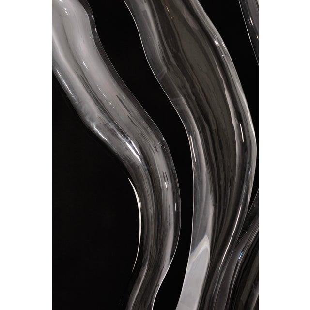 Large Abstract Post Modern Lucite Floor Table Sculpture Signed Phelps For Sale - Image 4 of 7