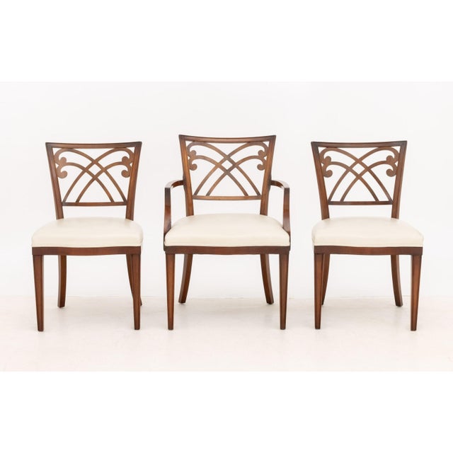 Set of Six Regency Style Mahogany Arm Chairs For Sale - Image 11 of 14