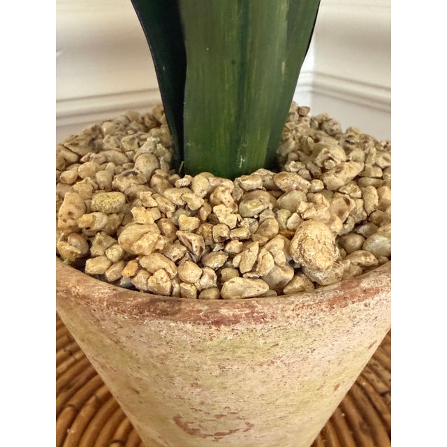 Blue Tommy Mitchell Tole Potted Hyacinth. For Sale - Image 8 of 12