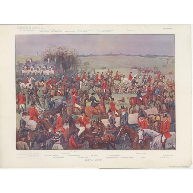 Cuthbert Bradley, Vanity Fair Quorn Fox Hunt at Kirby Gate, 1901, Print For Sale