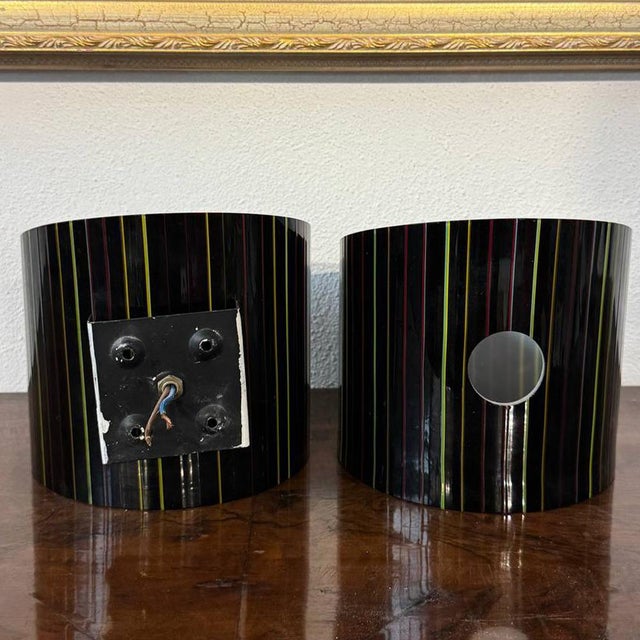 Black Murano Glass Wall Lamps, 1960s, Set of 2 For Sale - Image 3 of 8