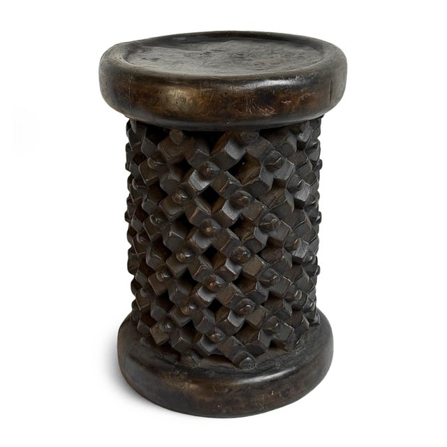 African Vintage Small Bamileke Stool Table For Sale - Image 3 of 5