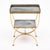 French Art Deco Period Brass and Mirrored Curule Table, Circa 1940 For Sale - Image 4 of 9