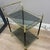 Italian Vintage Italian Steel and Brass Drink Trolley Teacart With Black Fluted Legs and Smoked Glass For Sale - Image 3 of 5