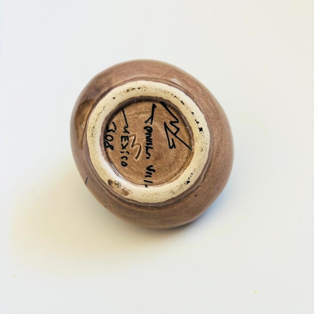Gray Tonala Pottery Duck Bud Vase For Sale - Image 8 of 8