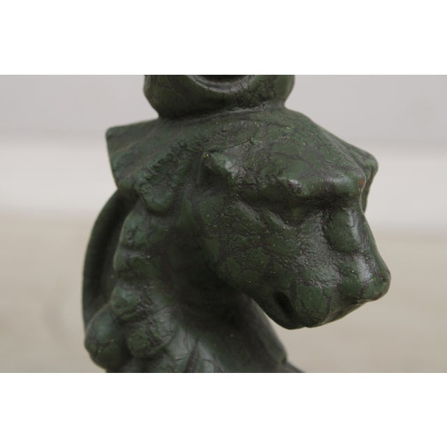 Bronze Round Iron & Glass Coffee Table W. Lion Heads For Sale - Image 8 of 14