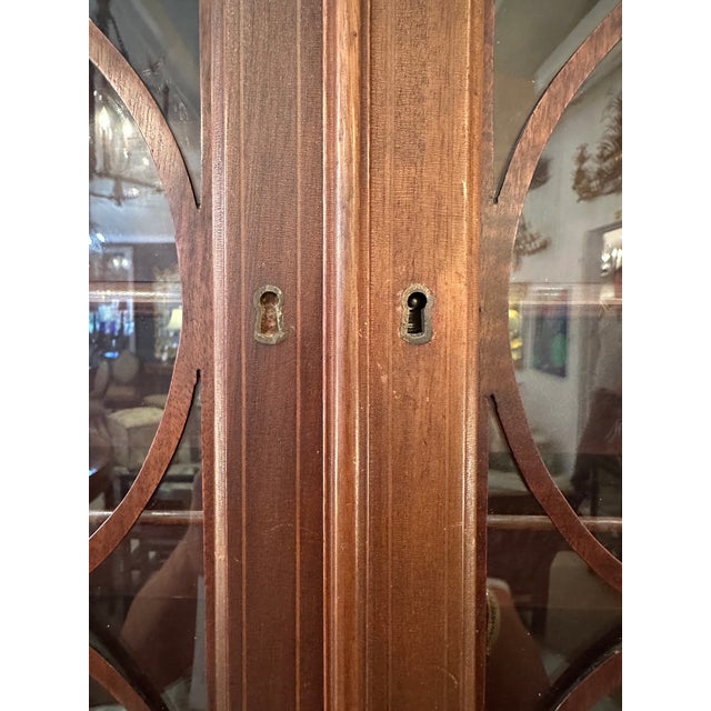 Antique Mahogany & Glass Regency Wall Cabinet For Sale - Image 16 of 16