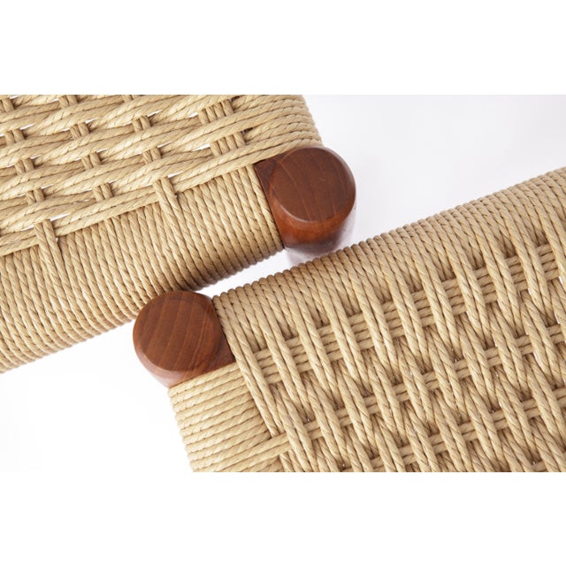 Large Danish Teak Dining Chairs Model 75 with Papercord Seats by Niels Otto (N. O.) Møller for J.L. Møllers, 1950s, Set of 8 For Sale - Image 11 of 12