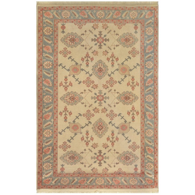 Genuine handwoven Oushak Rug From Turkey. This quality rug is made of natural wool woven on wool foundation and it...