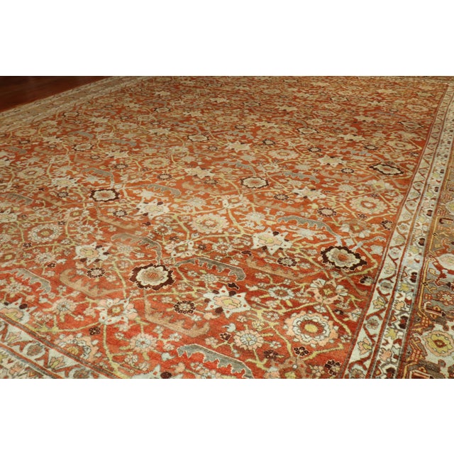 Rustic Persian Antique Bidjar Rug For Sale - Image 3 of 18