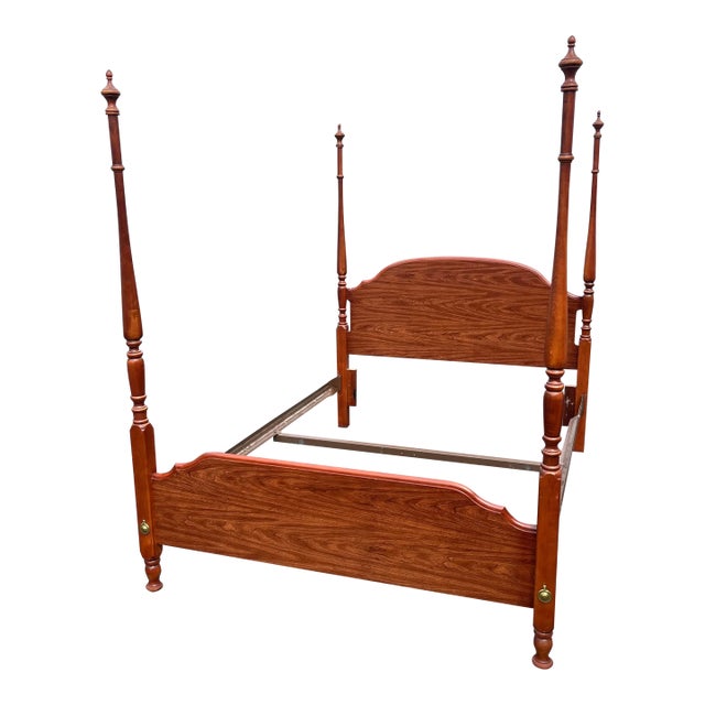 Queen SIze Broyhill Cherry Four Poster Bed Frame For Sale