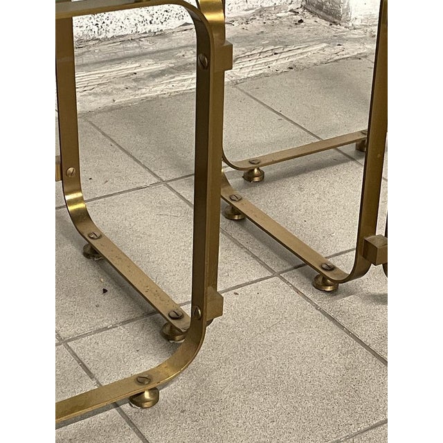 Tables in Brass and Glass, 1970s, Set of 2 For Sale - Image 12 of 18