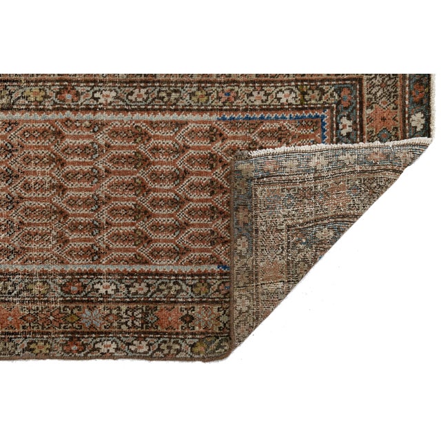 Traditional 19th Century Antique Malayer Wool Runner Rug With Repeating Boteh Motif For Sale - Image 3 of 10
