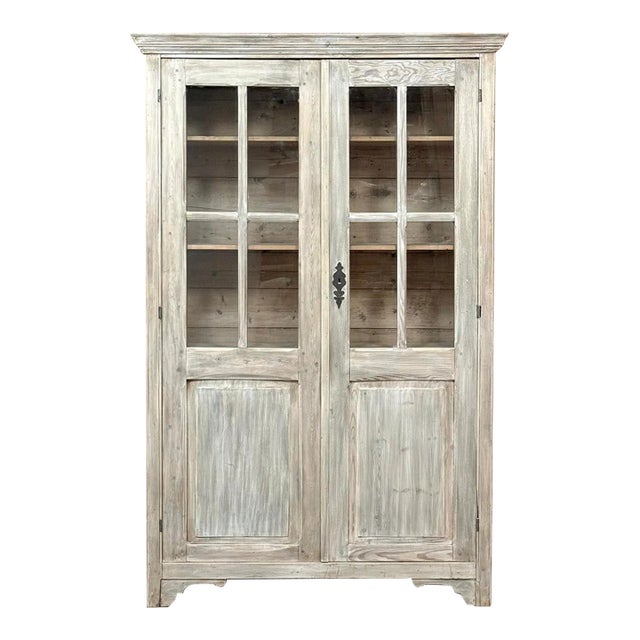 19th Century Swedish Whitewashed Bookcase For Sale