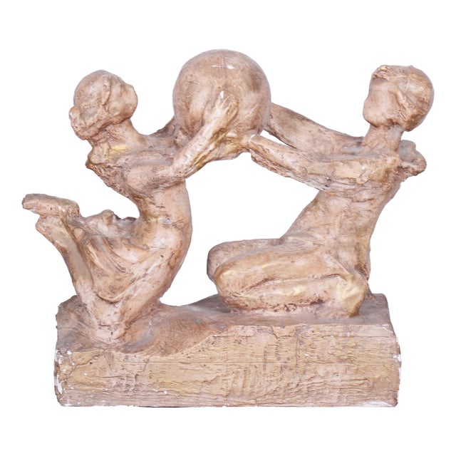 Mid-Century Plaster Statue from Karel Hájek, 1980s For Sale