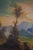 1950s Means Artist Signed European Lake Scene Oil Painting on Canvas For Sale In Philadelphia - Image 6 of 12
