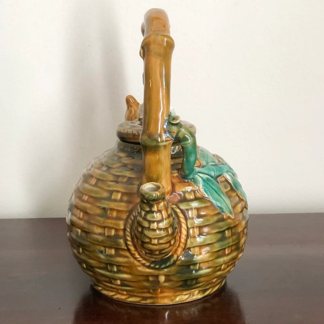 Ceramic Antique Chinese Majolica Sancai Teapot For Sale - Image 7 of 12