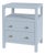 Nora 21 in. W Rectangular Wood 2 Drawer Nightstand with Open Shelf, Light Blue For Sale