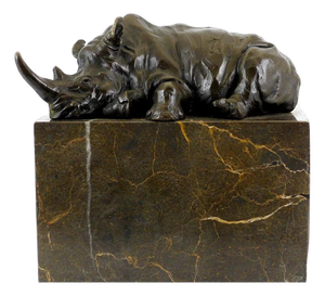 Rhinoceros Statue in Bronze