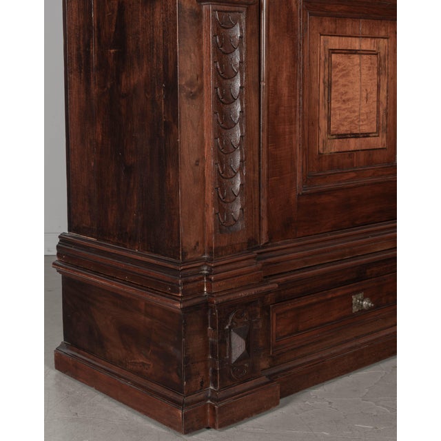 Wood 19th Century French Périgord Walnut Armoire For Sale - Image 7 of 15