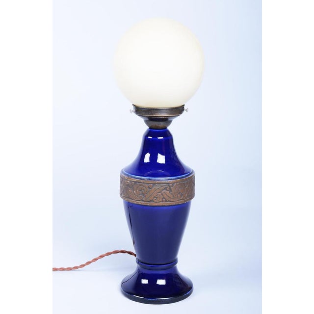 Maker: Moser - Karlovy Vary This luxurious Art Deco table lamp is an exceptional piece from Czechoslovakia dating back to...