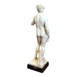 Vintage Italian Marble David Sculpture For Sale