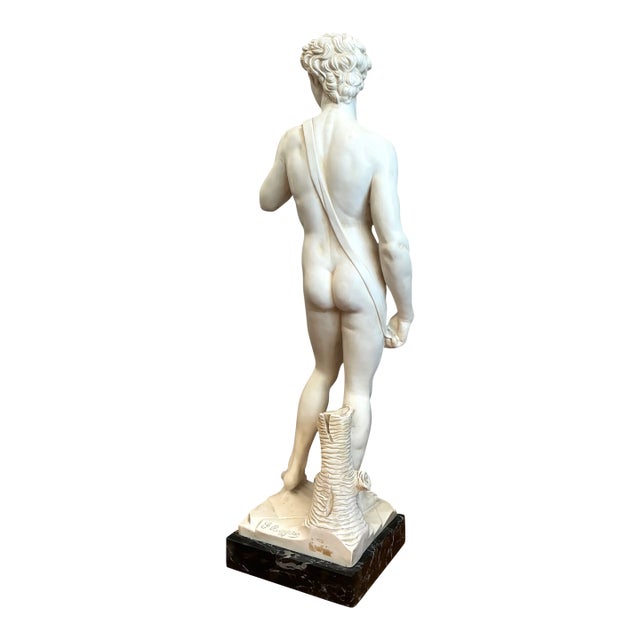 Vintage Italian Marble David Sculpture For Sale