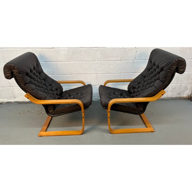 Wood Vintage Ikea "Poem" Chairs Attributed to Noboru Nakamura For Sale - Image 7 of 16
