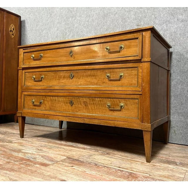 Antique Louis XVI Mahogany Chest, 1780 For Sale - Image 3 of 9