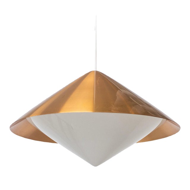 Copper Ceiling Lamp by Svea Winkler for Orno, 1960s For Sale