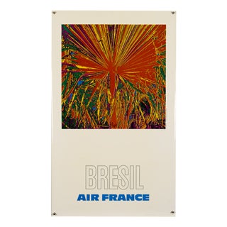 Air France Bresil Travel Poster by Raymond Pagès, 1971 For Sale