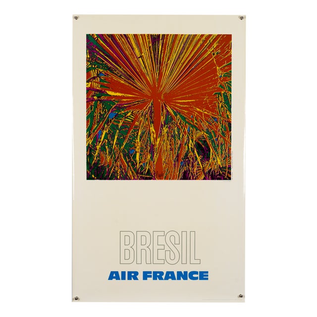 Air France Bresil Travel Poster by Raymond Pagès, 1971 For Sale