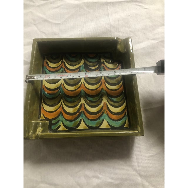 Aldo Londi's green ceramic ashtrays for Bitossi are highly collectible pieces of mid-century modern (MCM) Italian art...
