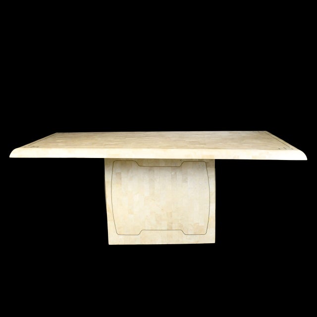 Late 20th Century MCM Tessellated Stone Rectangular Dining Table For Sale - Image 5 of 5
