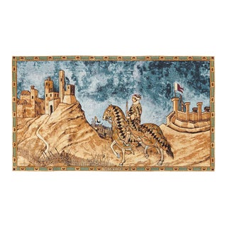 Knight of Siena Loom Woven Tapestry - 65 X 125 Cm (2′2" × 4′1") - Requires Rod Size 3 For Sale