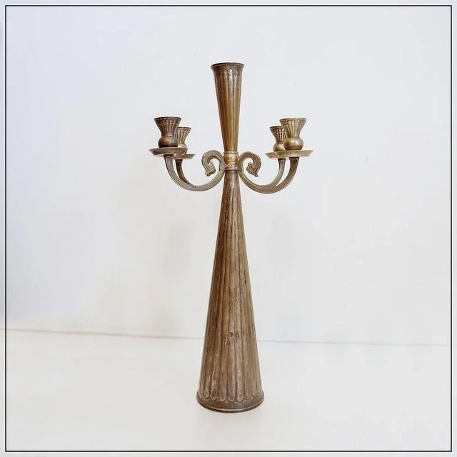 Large Candleholder with Four Arms For Sale - Image 10 of 16