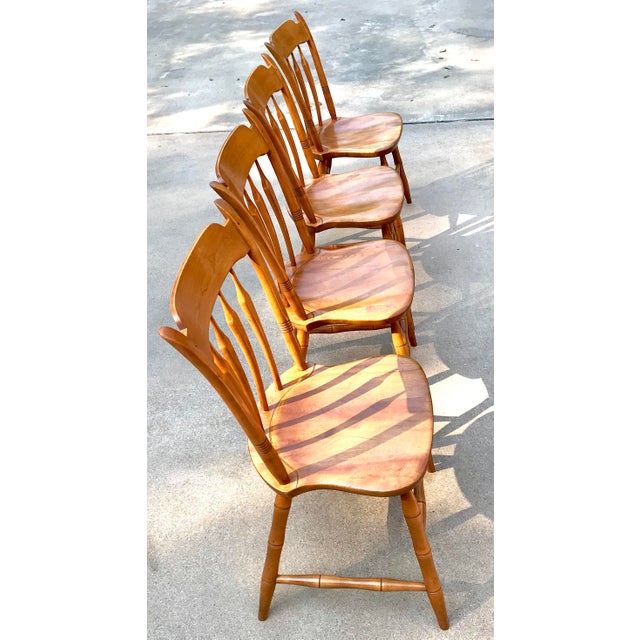 Vintage Mid Century S Bent & Bros Maple Dining Chairs ...