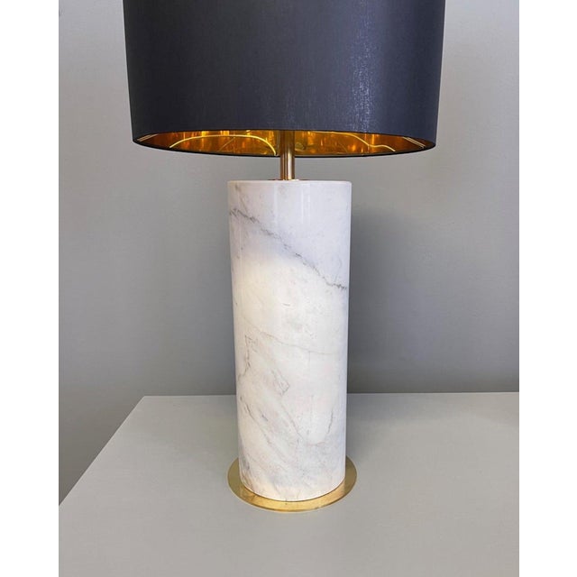 Black Monumental Marble Table Lamps, 1960, Set of 2 For Sale - Image 8 of 11