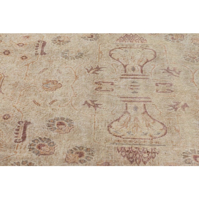 Authentic Early 20th Century Indian Handmade Wool Rug For Sale In New York - Image 6 of 12