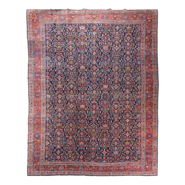 Antique Middle Eastern Mashad Rug, 1890s For Sale