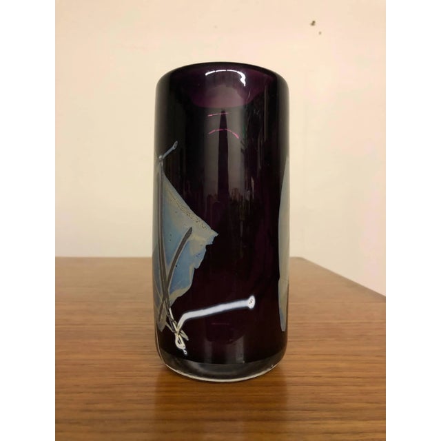 Hand Blown Glass Vase by Jim Moore For Sale - Image 4 of 8