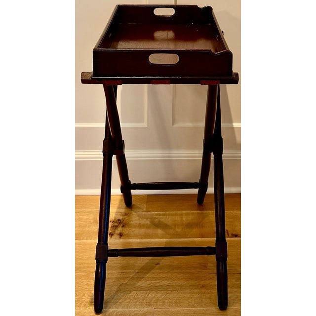 Late 19th Century Mahogany Butler’s Tray Table, England, Circa 1890 For Sale - Image 5 of 8