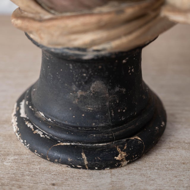 French Orientalist Polychrome Plaster Bust, Circa 1880 For Sale - Image 13 of 14